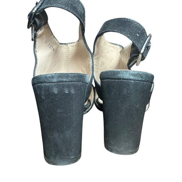 Carvela Black Suede Open-Toe Heel Sandals - Size 7 - Picture 7 of 12